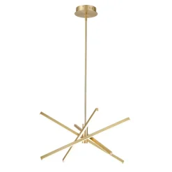 4-Light Dimmable LED Tube Sputnik Chandelier