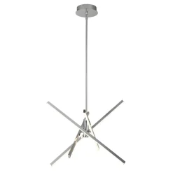 4-Light Dimmable LED Tube Sputnik Chandelier