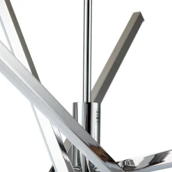 4-Light Dimmable LED Tube Sputnik Chandelier