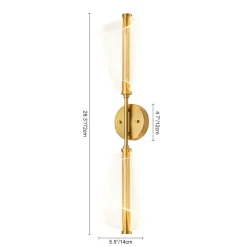 2-Light Dimmable LED Up Down Conical Vanity Wall Sconce