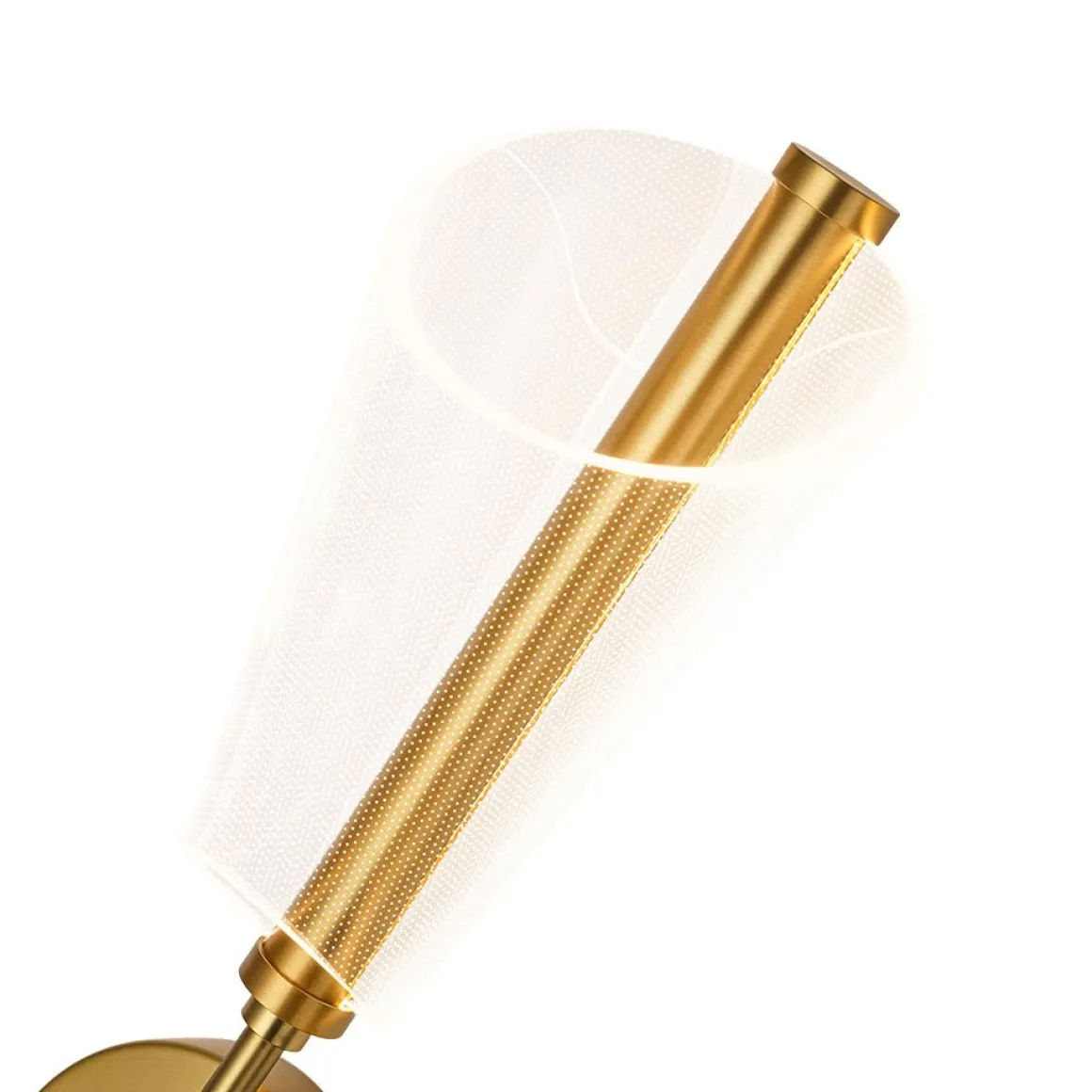 2-Light Dimmable LED Up Down Conical Vanity Wall Sconce