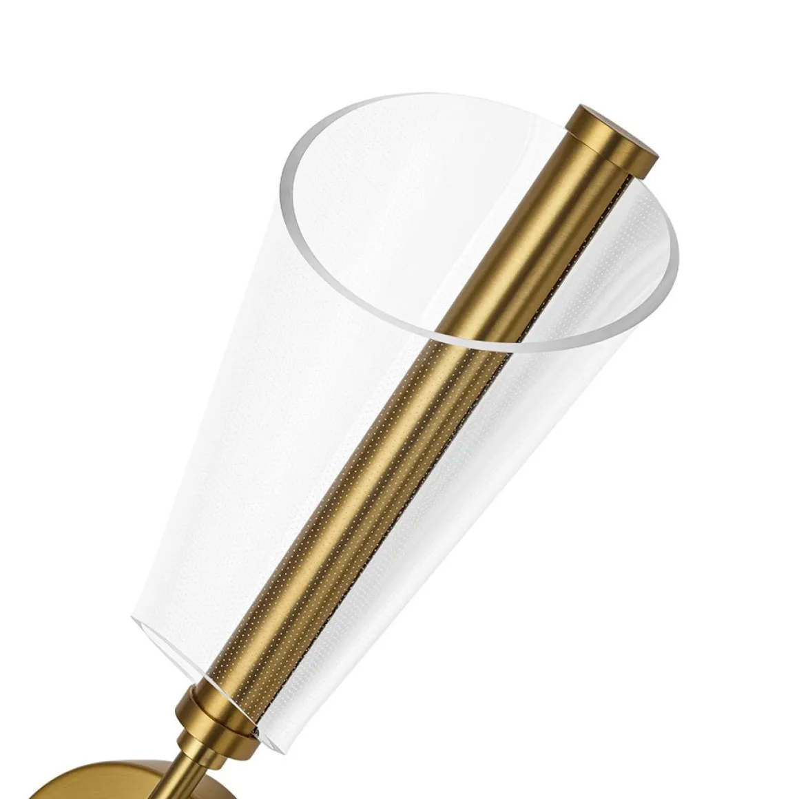 2-Light Dimmable LED Up Down Conical Vanity Wall Sconce