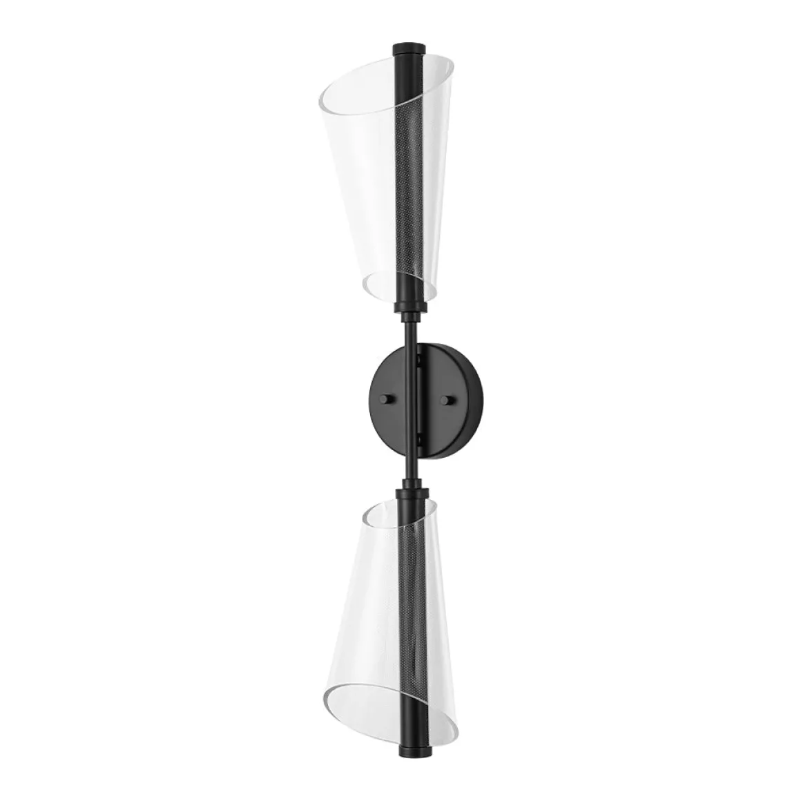 2-Light Dimmable LED Up Down Conical Vanity Wall Sconce