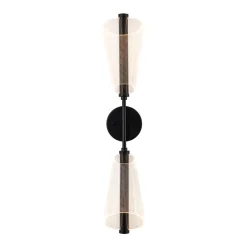2-Light Dimmable LED Up Down Conical Vanity Wall Sconce
