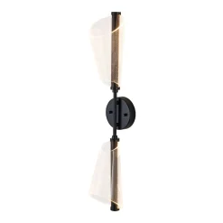 2-Light Dimmable LED Up Down Conical Vanity Wall Sconce