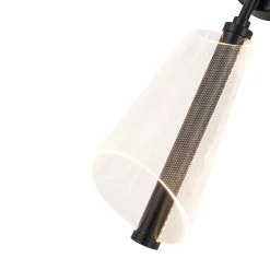 2-Light Dimmable LED Up Down Conical Vanity Wall Sconce
