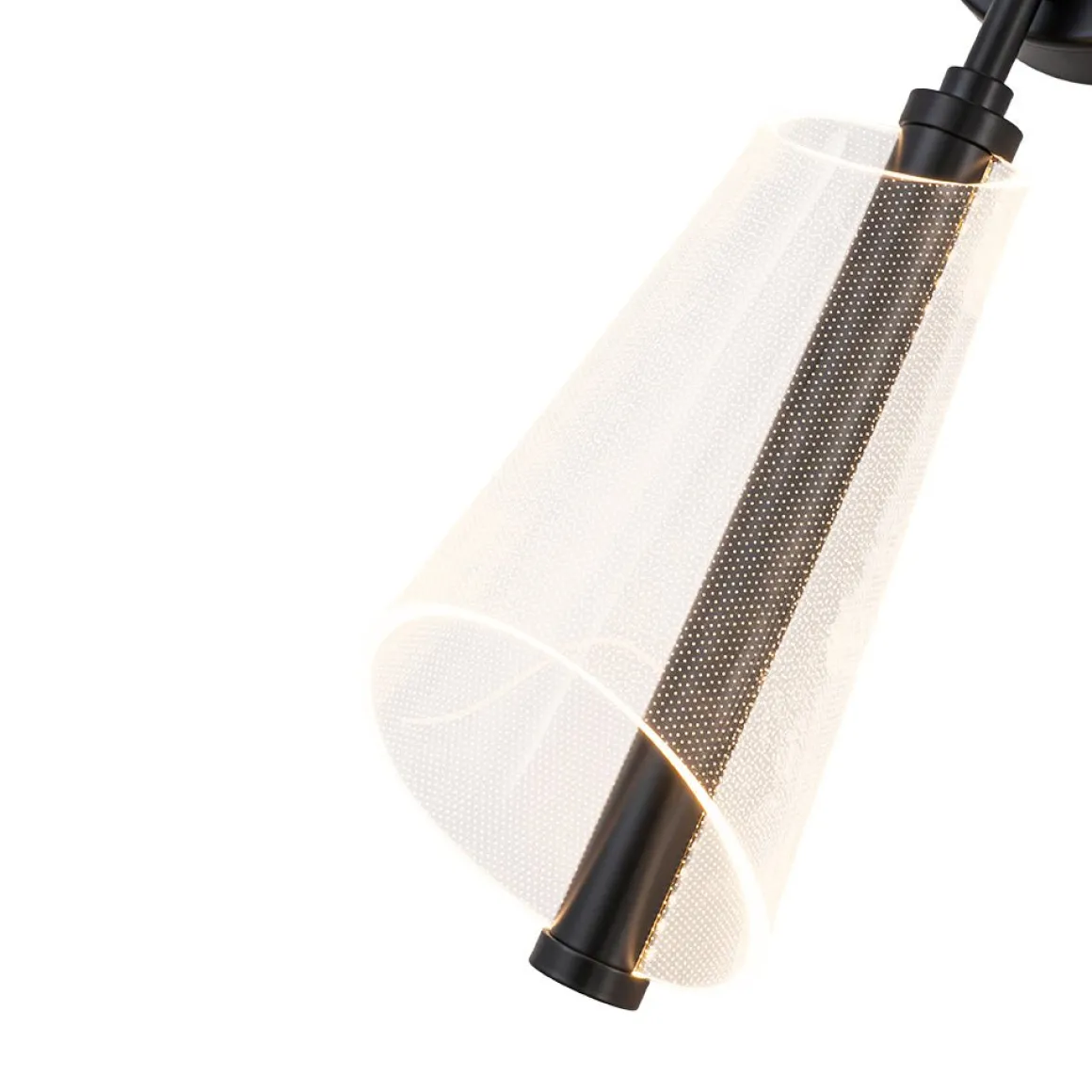 2-Light Dimmable LED Up Down Conical Vanity Wall Sconce