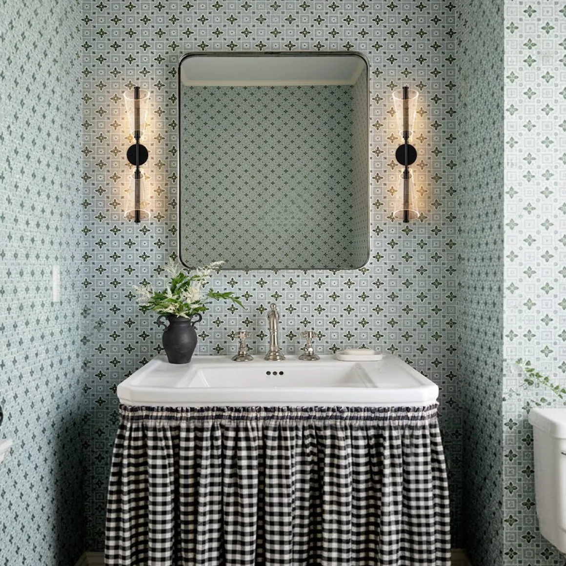 2-Light Dimmable LED Up Down Conical Vanity Wall Sconce