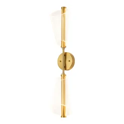 2-Light Dimmable LED Up Down Conical Vanity Wall Sconce