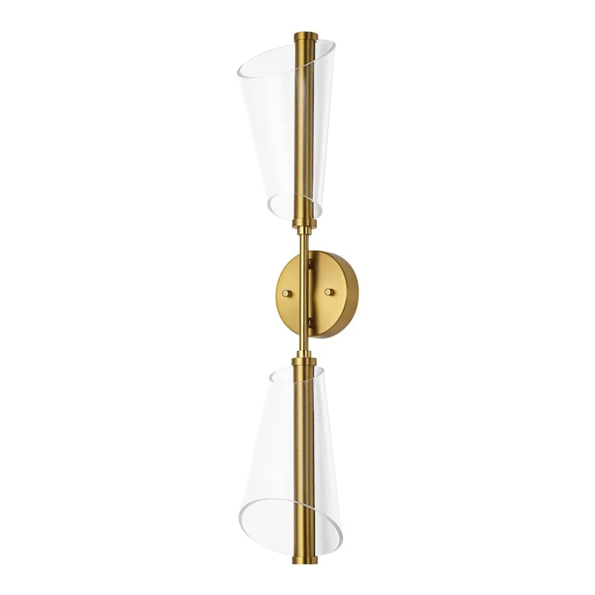 2-Light Dimmable LED Up Down Conical Vanity Wall Sconce