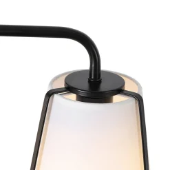 3-Light Fabric Conical Shade Vanity Wall Sconce