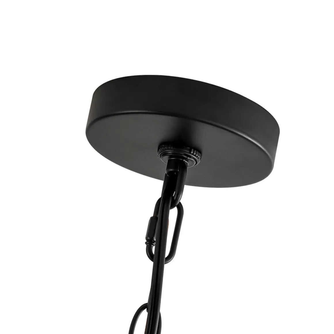 4-light Farmhouse Candle Style Black Lantern Pendant Light