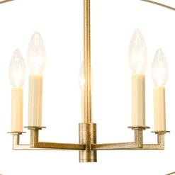 5-light French Antique Candle Style Lantern Pendant Chandelier