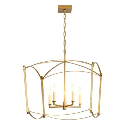 5-light French Antique Candle Style Lantern Pendant Chandelier