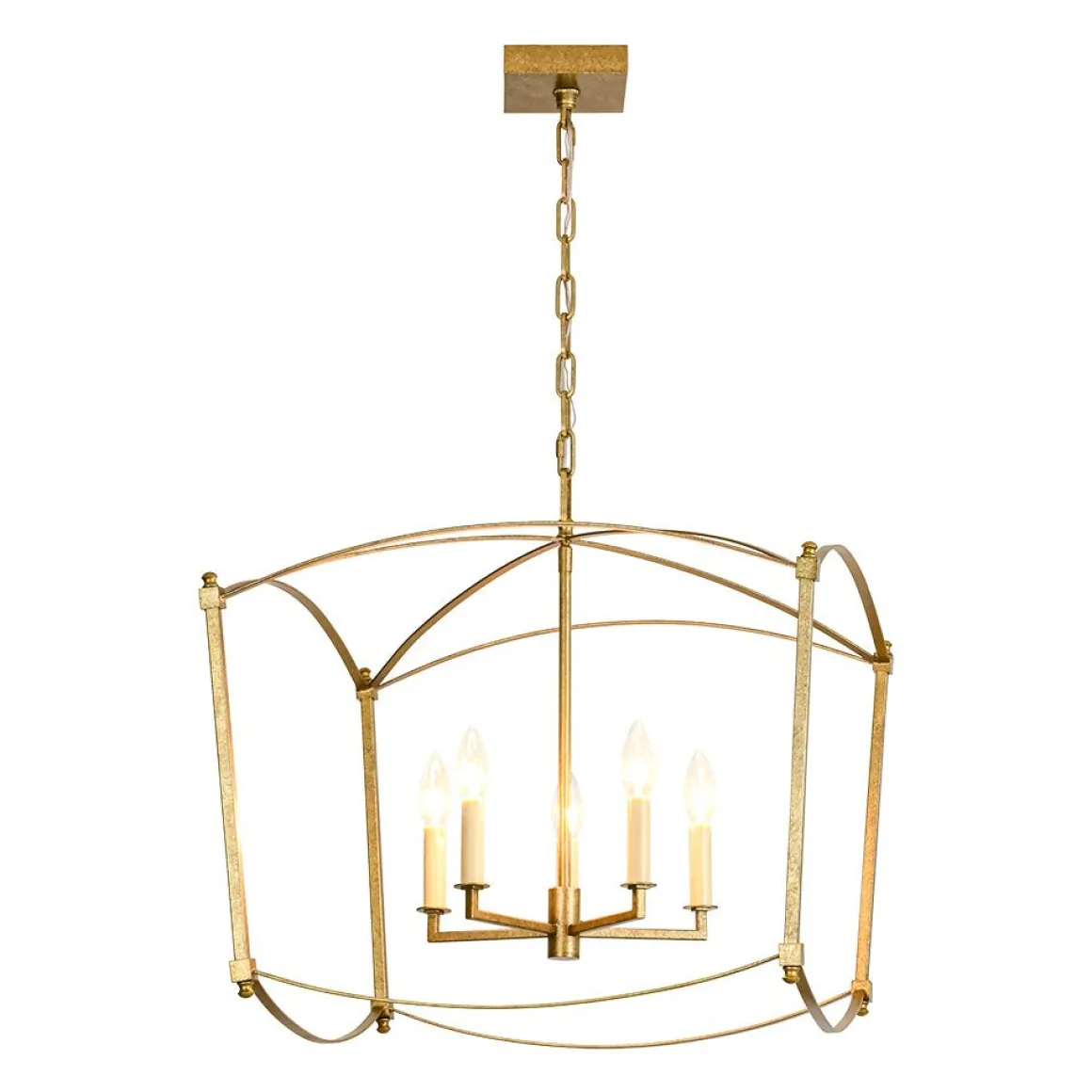 5-light French Antique Candle Style Lantern Pendant Chandelier