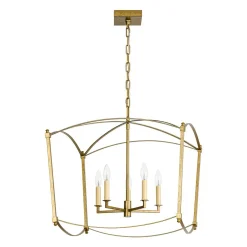 5-light French Antique Candle Style Lantern Pendant Chandelier