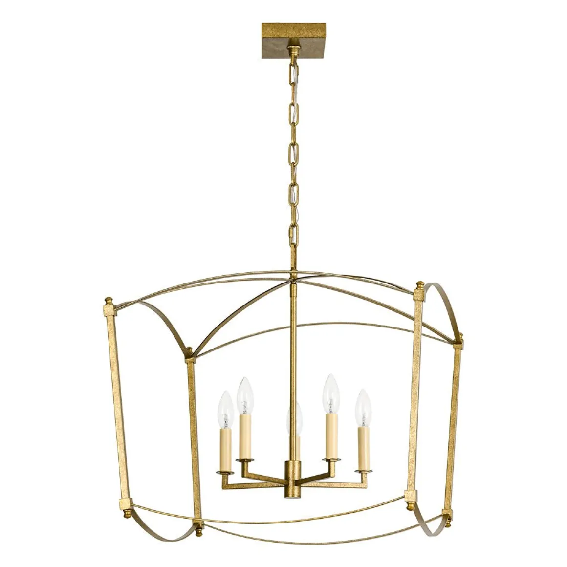 5-light French Antique Candle Style Lantern Pendant Chandelier