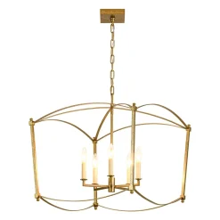 5-light French Antique Candle Style Lantern Pendant Chandelier