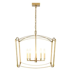 5-light French Antique Candle Style Lantern Pendant Chandelier