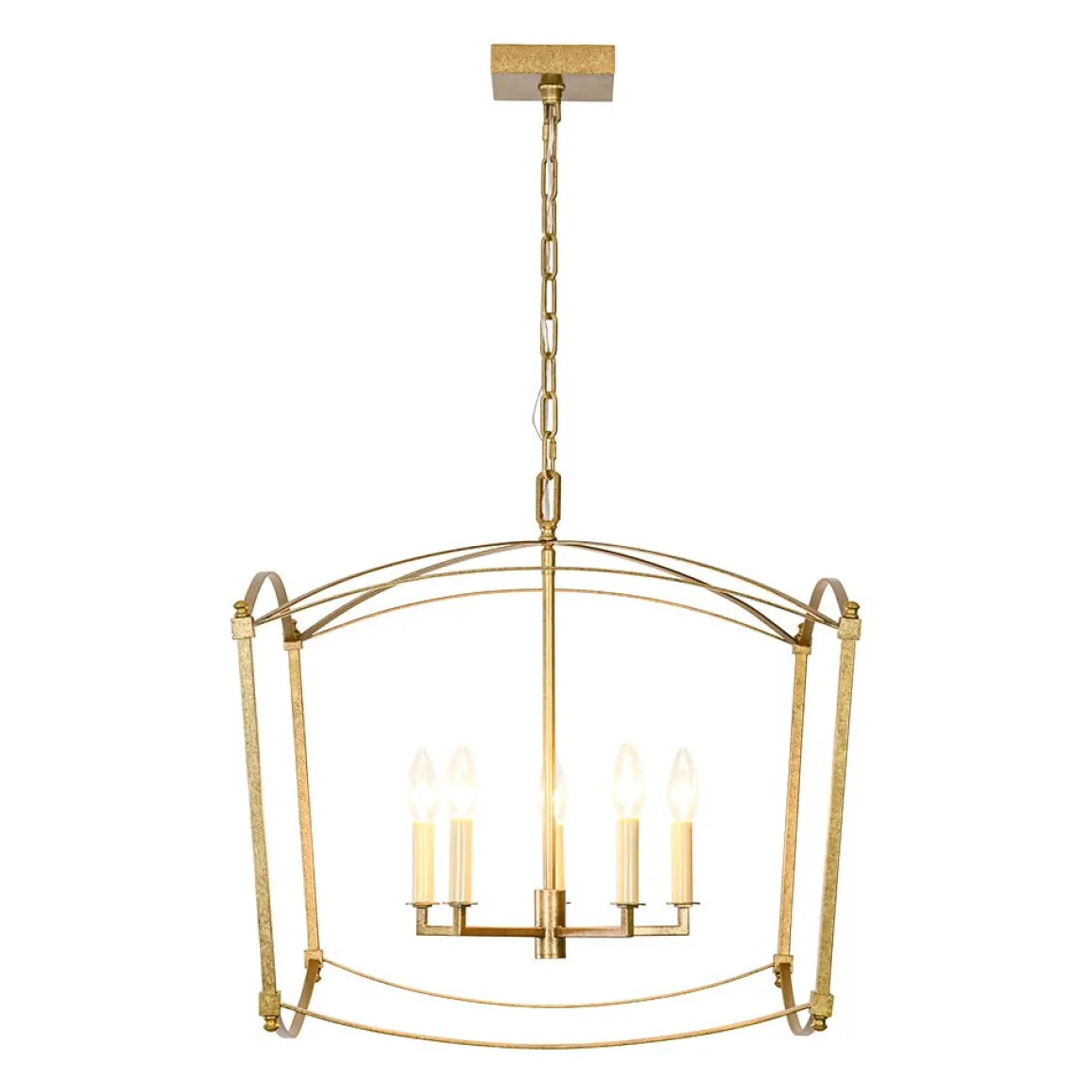 5-light French Antique Candle Style Lantern Pendant Chandelier