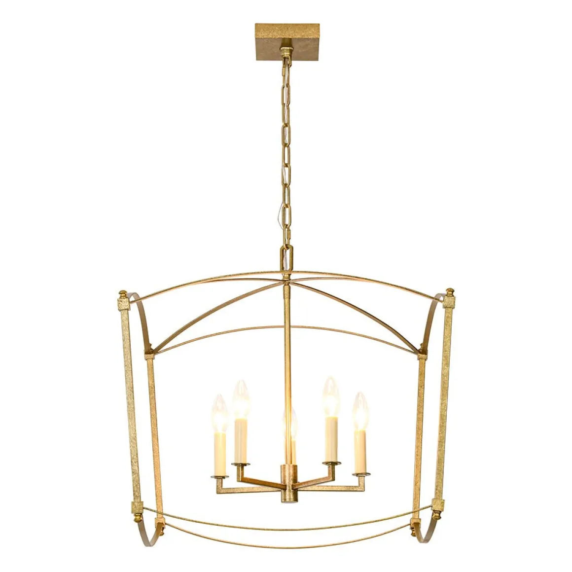 5-light French Antique Candle Style Lantern Pendant Chandelier