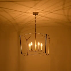 5-light French Antique Candle Style Lantern Pendant Chandelier