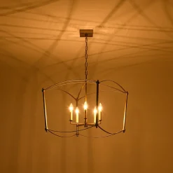 5-light French Antique Candle Style Lantern Pendant Chandelier