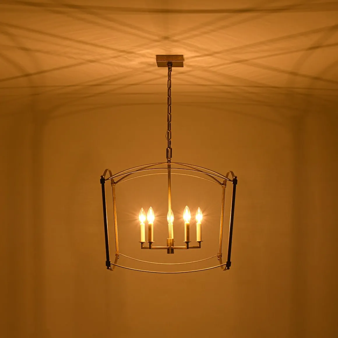 5-light French Antique Candle Style Lantern Pendant Chandelier