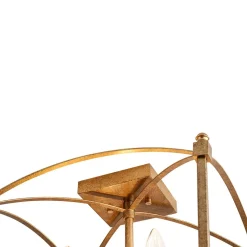 4-light French Antique Candle Style Lantern Semi Flush