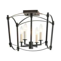 4-light French Antique Candle Style Lantern Semi Flush