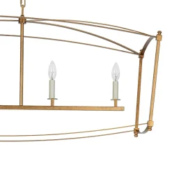 5-light French Antique Candle Wide Lantern Island Chandelier
