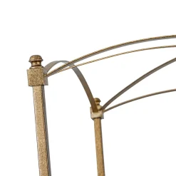 4-light French Antique Gold Candle Square Lantern Chandelier