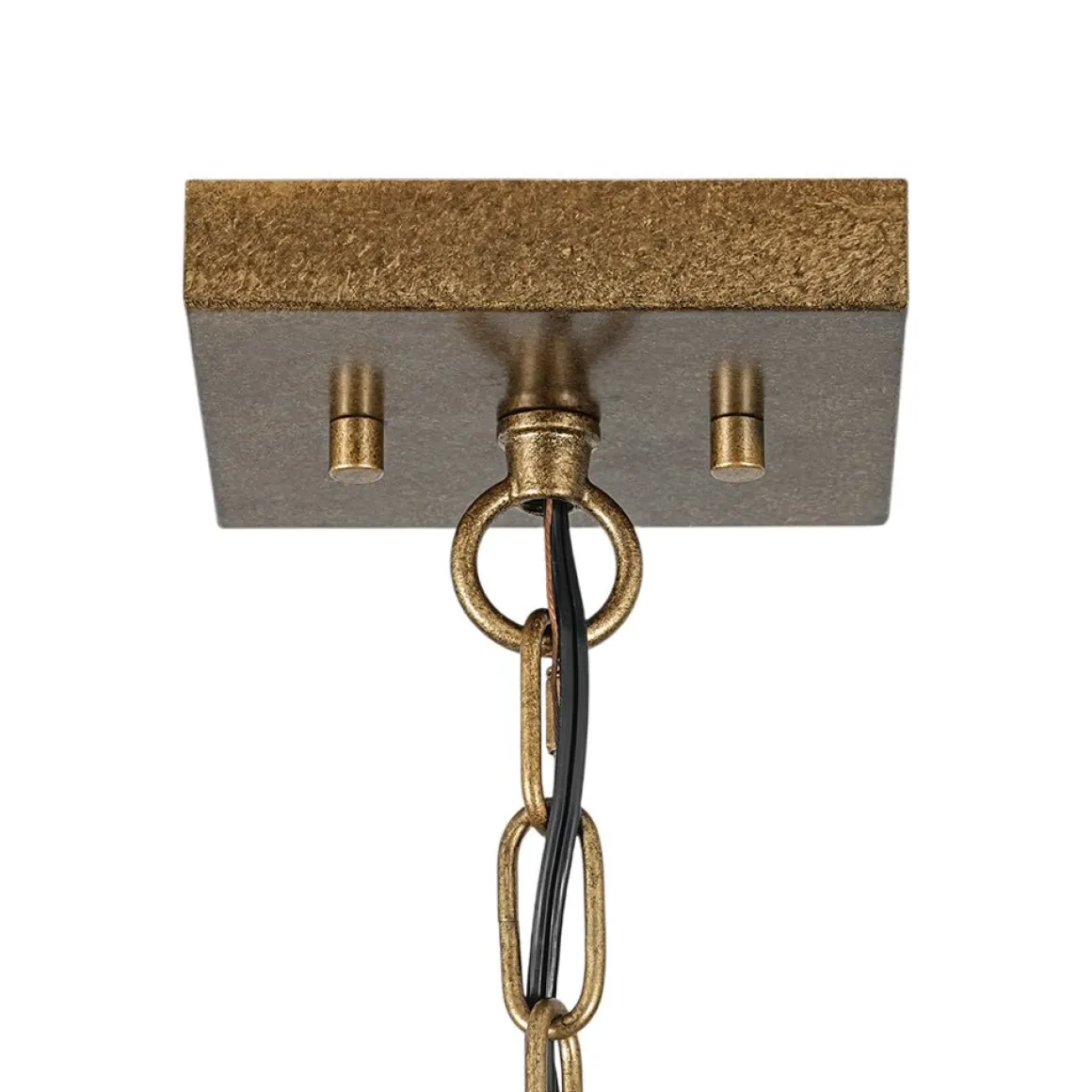 4-light French Antique Gold Candle Square Lantern Chandelier