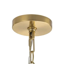 4-Light French Candle Style Wide Square Glass Lantern Pendant