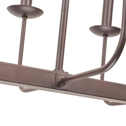 10-Light French Vintage Candle Style Linear Island Chandelier
