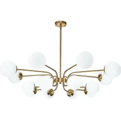 16-Light Frosted Glass Globe Bubble Sputnik Chandelier
