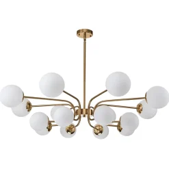 16-Light Frosted Glass Globe Bubble Sputnik Chandelier