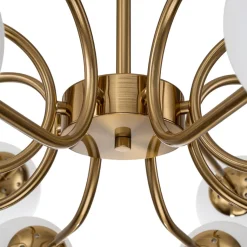 16-Light Frosted Glass Globe Bubble Sputnik Chandelier