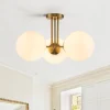 3-Light Frosted Glass Globe Ceiling Light
