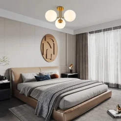 3-Light Frosted Glass Globe Ceiling Light