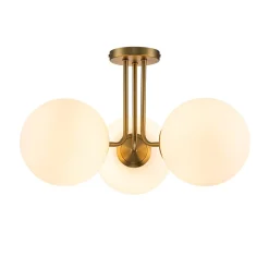 3-Light Frosted Glass Globe Ceiling Light