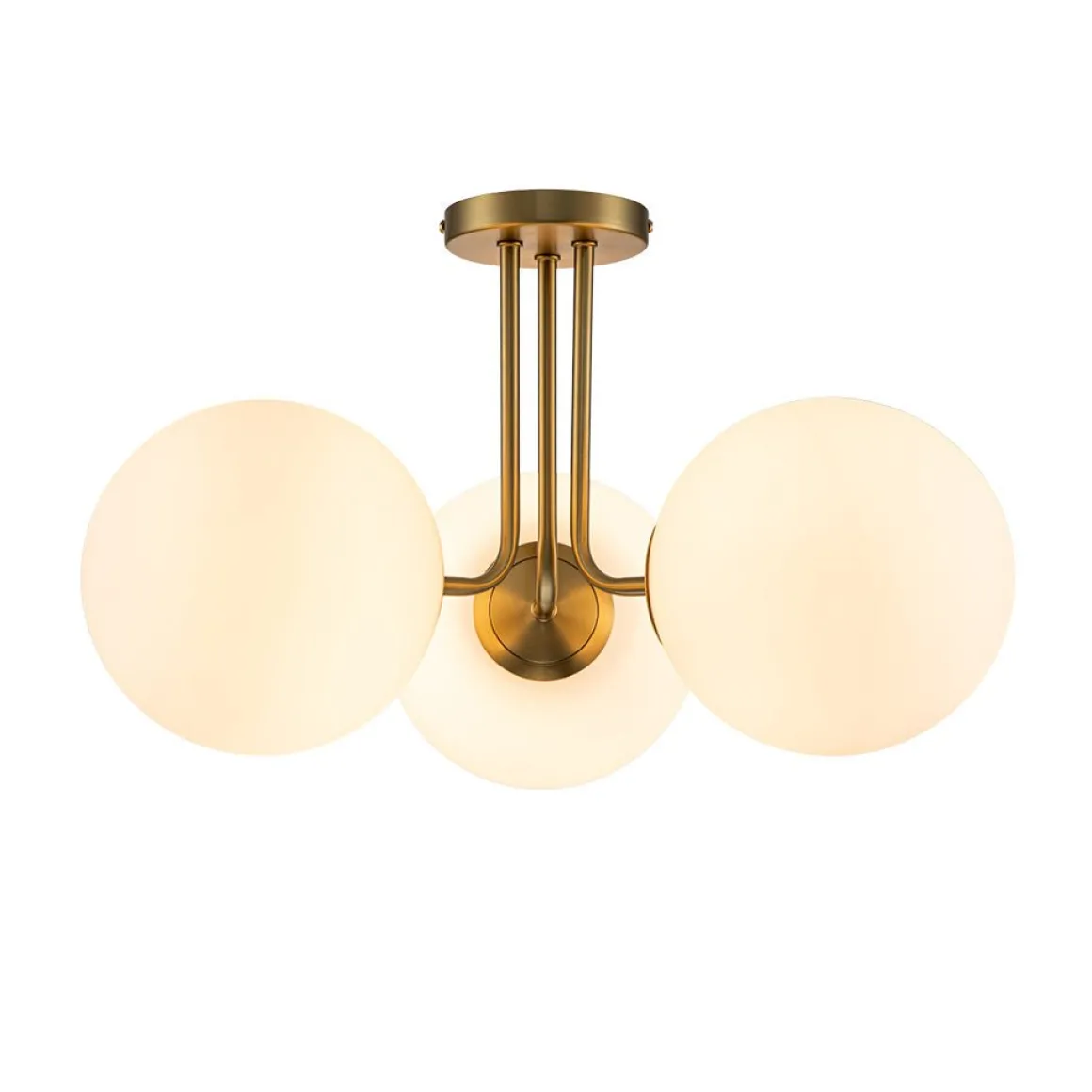 3-Light Frosted Glass Globe Ceiling Light