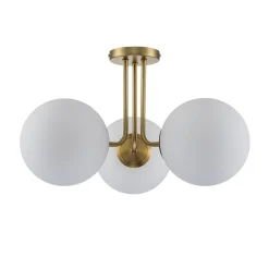 3-Light Frosted Glass Globe Ceiling Light