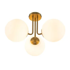 3-Light Frosted Glass Globe Ceiling Light