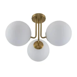 3-Light Frosted Glass Globe Ceiling Light