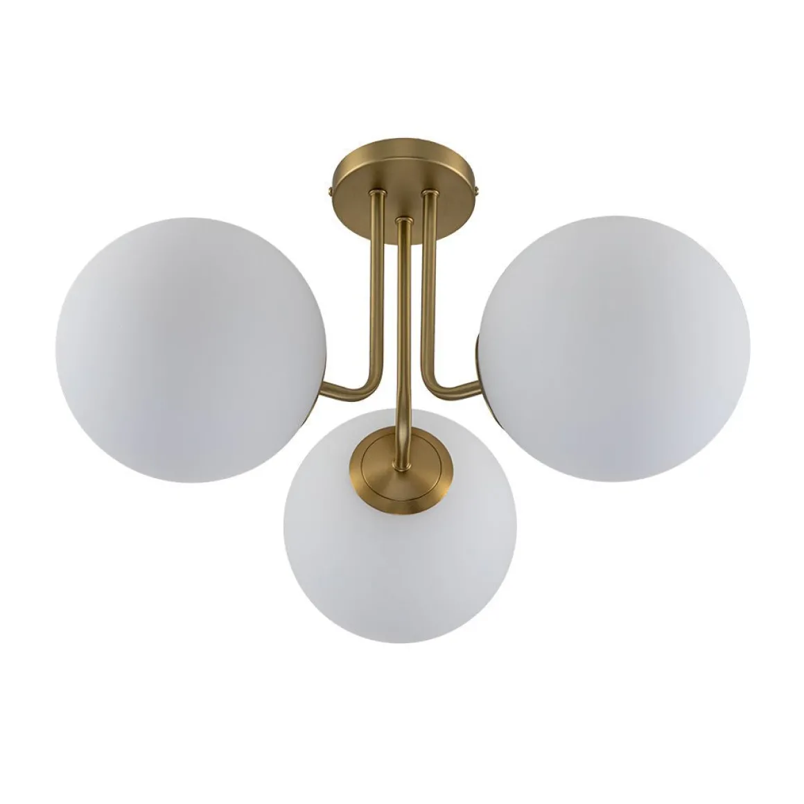 3-Light Frosted Glass Globe Ceiling Light