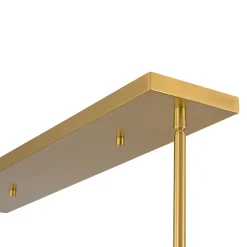 6-Light Frosted Glass Globe Linear Island Chandelier