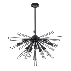 10-Light Geometric Sputnik Sunburst Chandelier