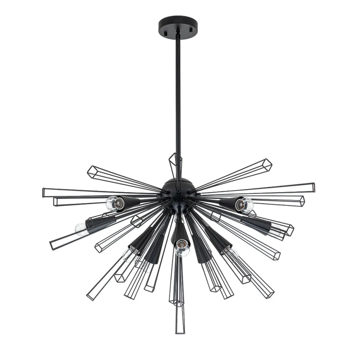 10-Light Geometric Sputnik Sunburst Chandelier