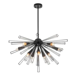 10-Light Geometric Sputnik Sunburst Chandelier